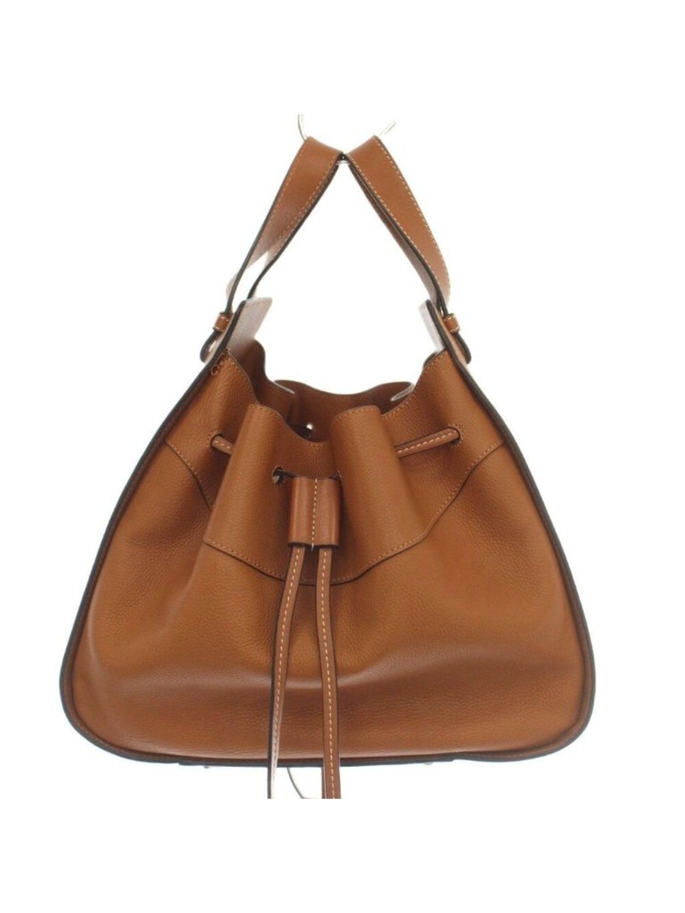 Loewe Hammock Drawstring Bag Medium Anagram Hand Leather Logo Brown